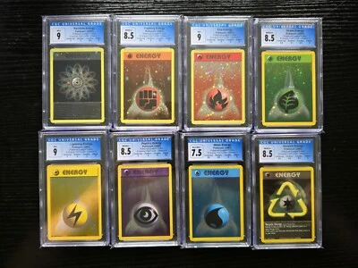 Pokemon 2002 League Energy Promos Holo Set of 8 - CGC 🌈✊🏾🔥🍃⚡️👁💧♻️ PSA - Image 1 of 4