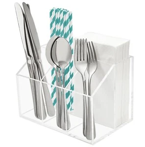 Utensil Holder Silverware Caddy Countertop Cutlery Organizer For Napkins Flat... - Picture 1 of 7