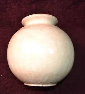 Keramik Vase 17 cm beige Handarbei signiert 70 - 80 er Jahre - Bild 1 von 9