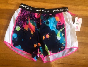 Justice Girls Black Active Running Shorts Size:XL (16/18) NEW/NWT - Picture 1 of 3