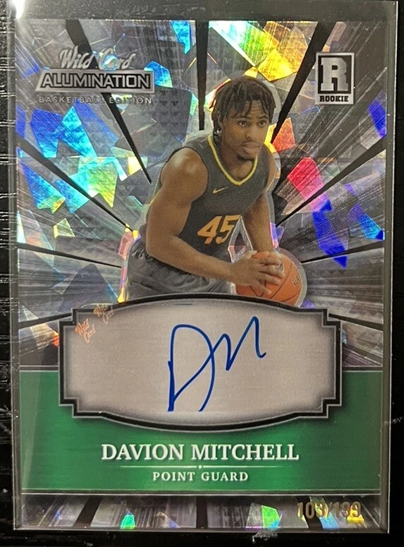 2021-22 Wild Card Alumination Silver Holo-Lux Auto 103/199 Davion Mitchell Kings