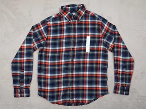 Goodfellow and Co Mens M Blue Shirt Plaid Long Sleeve Button Up Collared Top - Picture 1 of 13