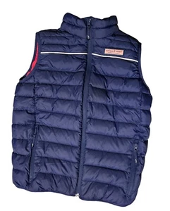 Boys Vineyard Vines Navy Blue Puffer Vest Size Large - Picture 1 of 9