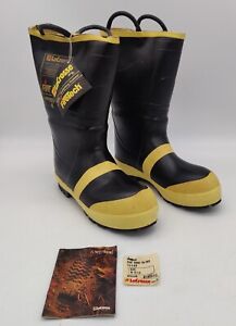 Brand New NOS LaCrosse Footwear Firetech Fireman Steel Toe Boots Size 12.5 M 