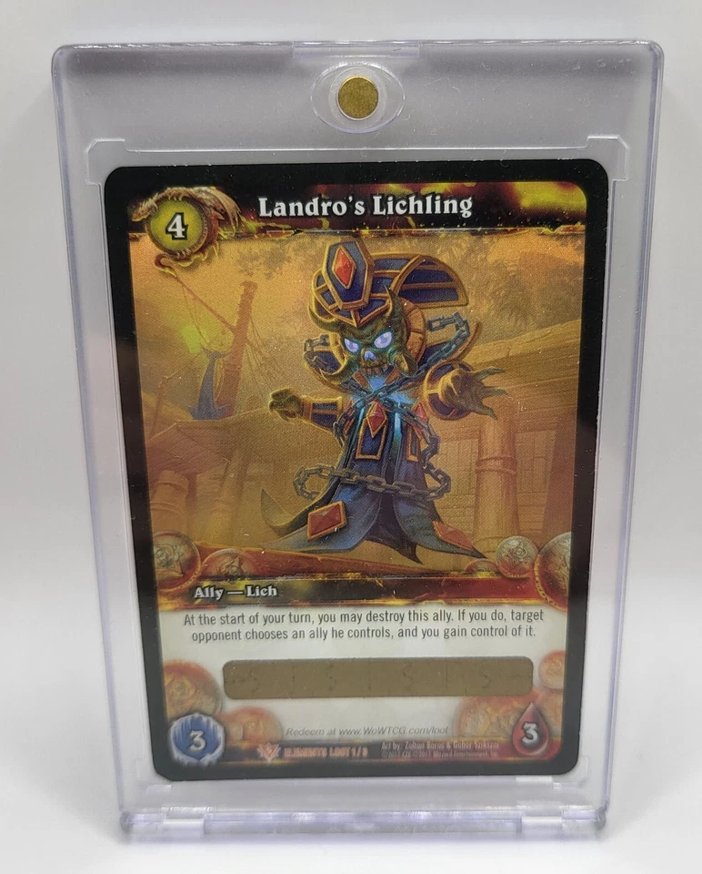 Landro's Lichling ELEMENTS LOOT 1/3 Unscratched WOW TCG Card - Image 1 of 1