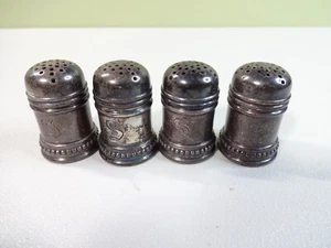 Vintage Gorham Sterlingsilber 4 Mini Salz & Pfefferstreuer - Bild 1 von 4