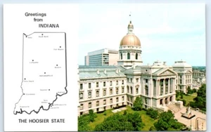 Postal en Indianápolis Indiana State Capitol Building Saludos N7 - Imagen 1 de 2