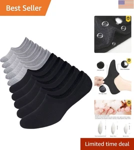 Calcetines mocasines invisibles - 10 pares de mezcla de algodón antideslizantes para uso todo el día - Imagen 1 de 8