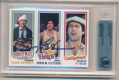 CHEVY CHASE 1980/81 TOPPS VARIATION SIGNED AUTOGRAPH CARD BGS AUTHENTIC AUTO SP - Image 1 of 2