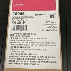 Genuine Epson T606B Magenta Ink 220ml for Stylus Pro 4800 - best 07/2023  - Afbeelding 1 van 4