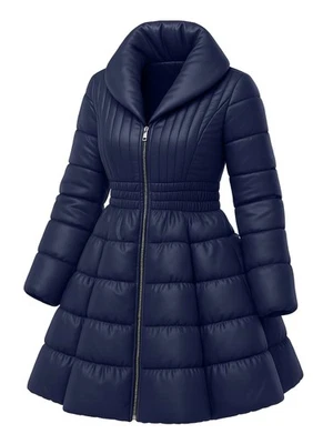 Chaqueta acolchada acampanada de invierno premium repelente al agua para mujer Foto 1 de 4