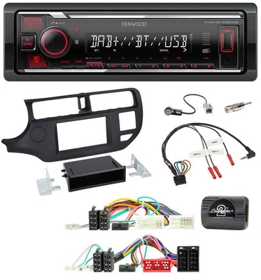 Kenwood Lenkrad Bluetooth USB DAB Autoradio für Kia Rio UB 2011-2015 schwarz - Bild 1 von 4