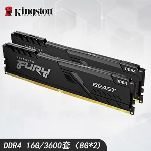 KingSton FURY Beast  16GB(8GB*2)PC4 DDR4  3600MHz  288pin  Desktop Memory RAM - Picture 1 of 13