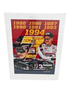Vintage 1994 Dale Earnhardt Sam Bass Signed Lithograph Numbered Art Poster - Picture 1 of 12