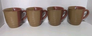 4 Sango Coffee Mugs Gold Dust Sienna #5039, 3 7/8” Tall 12oz Discontinued 2009 - Picture 1 of 6