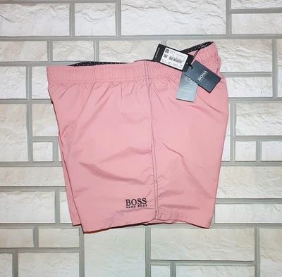 Pantalones Cortos de Natación Hugo Boss Largo Bordado Concha Rosa (XL) Foto 1 de 4