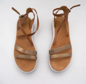 Clarks Bronze Leder Riemchen Sandale Schuhe 5 1" Absatz Neu ohne Etikett - Bild 1 von 5