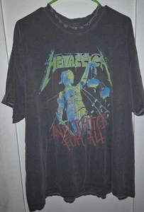 Vintage heavy distressed METALLICA And Justice for All T Shirt XL - Picture 1 of 4
