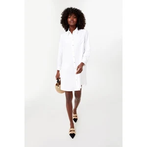TUCKERNUCK Pomander place White Oxford Harris Shirt Dress NWT Size Medium - Picture 1 of 10