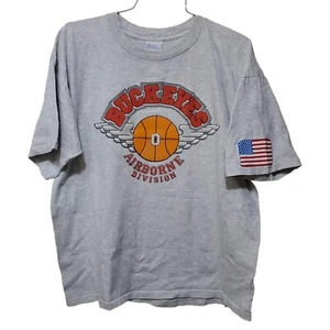 Vintage Buckeyes Airborne Division T-Shirt grau Einzelnaht 37th Infantry XL USA - Bild 1 von 11