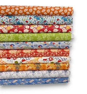 Tela Oriental Estilo Japonés Serenidad Algodón Orgánico Acolchado para Patchwork - Imagen 1 de 26