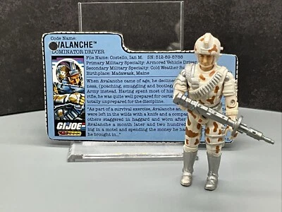 Figura de acción Hasbro GI Joe Avalanche BattleForce 2000 1987 de colección con tarjeta de archivo Foto 1 de 4