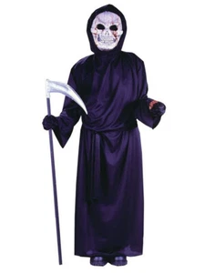 Fun World Blutender Sensenmann Halloween Kostüm JUNGE M (8-10) Totenkopf Skelett - Bild 1 von 1