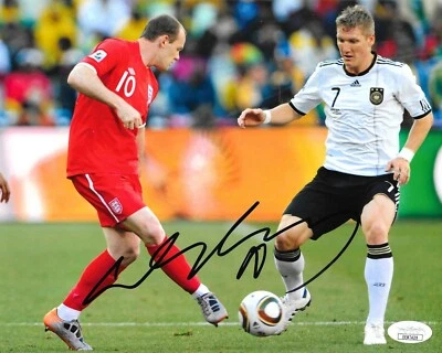 Wayne Rooney Manchester United Firmado Inglaterra 8x10 Foto Autografiada JSA Foto 1 de 2