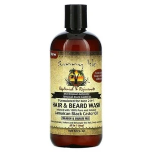Sunny Isle Jamaican Black Castor Oil For Men 2-N-1 HAIR and BEARD WASH 12oz - AU - Picture 1 of 2