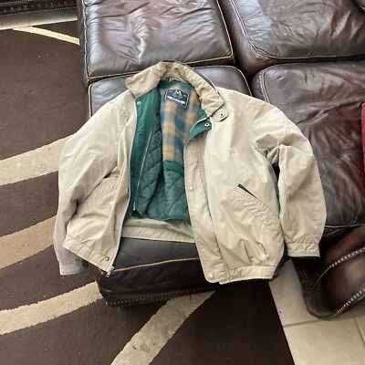 Jaqueta Vintage Apenas Membros Mariner Marrom Bege Tamanho XL Mescla de Algodão Regular  - Imagem 1 de 4