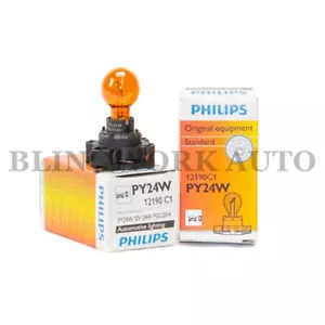 2pc Philips PY24W OEM Factory AMBER Indicator Turn Signal Light Bulb Globe 12190 - Picture 1 of 7