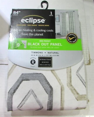 Eclipse Black Out Panel Varilla Bolsillo Timmons Natural 42" x 84"  Foto 1 de 4