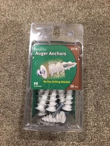Brand New Symmetry Nylon Auger Anchors #8 With Screws 16 Count No Pre-Drilling - Picture 1 of 2