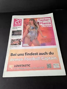 Taylor Swift Zurich Switzerland Special Newspaper Tues 9th July 2024 Eras Tour - Picture 1 of 16