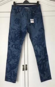 MOSCHINO COUTURE Runway ‘Cupid’ Motif Subtle Mural Design Jeans - Made In Italy - Picture 1 of 8
