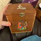 Antique/Vintage Wood Box Clown Jack In The Box 5x5”