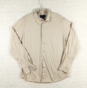 David Donahue Hemd Herren Medium 16 Beige Fusion Performance Langarm Stretch - Bild 1 von 10
