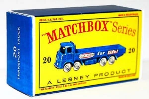Matchbox Lesney No 20 TRANSPORT TRUCK Empty Repro Box style D - Picture 1 of 1