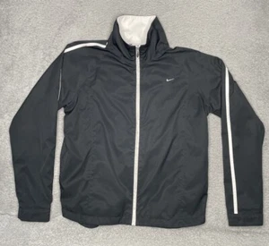 Chaqueta Nike Y2K De Colección Para Mujer Grande Cremallera Completa Negra Chaqueta Atlética con Cuello - Imagen 1 de 12