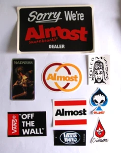 Skateboard STICKER LOT Set Bundle Almost Vans Volcom Shop Store Dealer New Surf - Picture 1 of 3