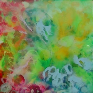 NEW ORIGINAL RACHEL MCCULLOCK "Neptune's Nemesis" ABSTRACT MODERN PAINTING - Picture 1 of 3