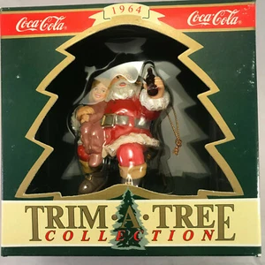 COCA-COLA /TRIM A TREE COLLECTION 1964 "Santa with a Girl" Reproduced 1991 - Picture 1 of 7