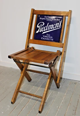 1920s Piedmont Cigarette Wooden Folding Chair by Simmons Co. - Image 1 of 4
