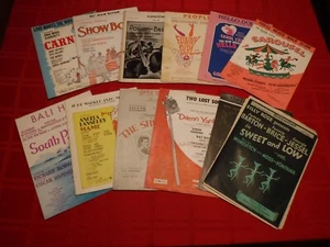 Lote 12 Piezas Partituras Musicales Broadway Verano Hello Dolly Smoke Eyes - Imagen 1 de 14