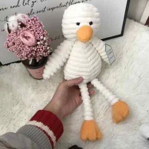 13" Cute Ugly Soft Plush Chick Duck Corduroy Stuffed Animal! - Picture 1 of 1