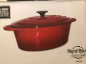 NUOVO!! RARO FORNO OLANDESE OVALE IN GHISA SMALTATA HARD ROCK CAFE 4,5 QT CON COPERCHIO - Foto 1 di 3