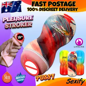 Realistic Male Masturbator Pocket Pussy Vagina Stroker Masturbation Cup Sex Toy - Picture 1 of 11