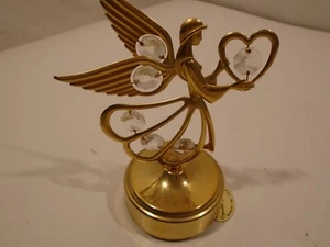 Angel Austrian Crystals 24 K Gold Plated Musical Crystal Delight Mascot Inc USA - Picture 1 of 4