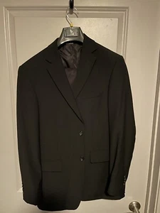 BEVERLY HILLS POLO CLUB Black Suit Jacket Men 18” Shoulder,25” Sleeve, 34” Chest - Picture 1 of 7