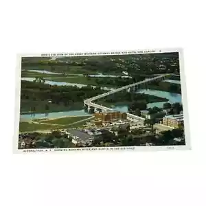 Postal vista de pájaro Great Western Gateway Bridge Schenectady NY c1931 A318 - Imagen 1 de 2